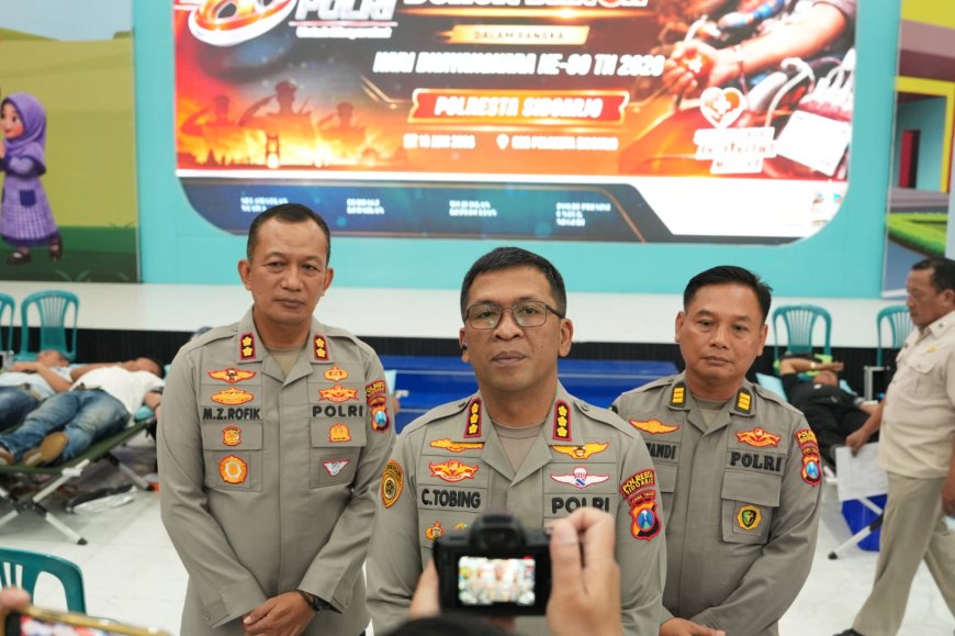 Donor Darah Polresta Sidoarjo Dukung Ketersediaan Stok Darah bagi Masyarakat